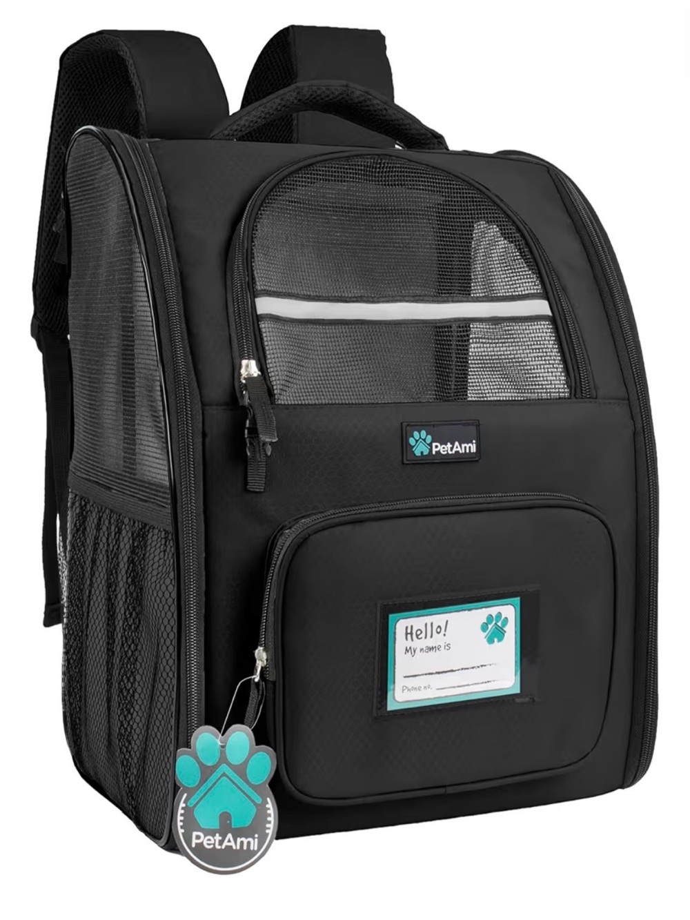 Black Pet Carrier Backpack - Comfortable Travel Backpack for Dogs & Cats